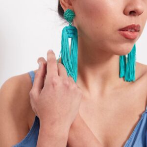 Snapdragon- tassel statement long earrings - My Roial Ears LTD