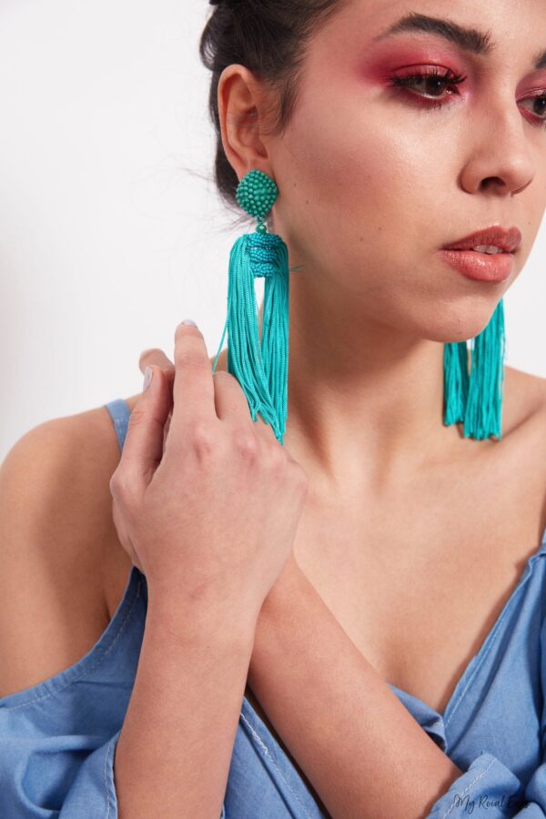 Snapdragon- tassel statement long earrings - My Roial Ears LTD