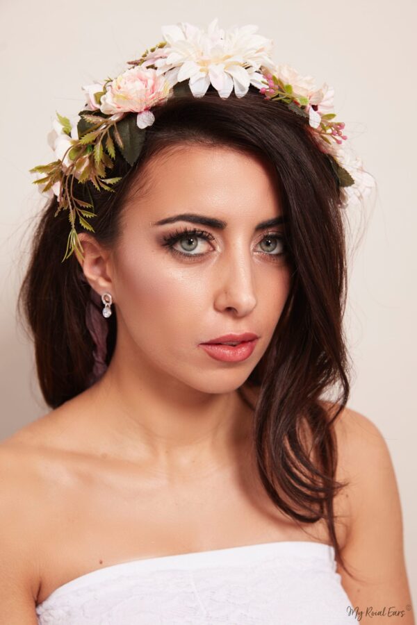 Queen Faith- a floral arrangement crown - My Roial Ears LTD
