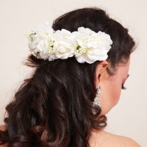 Queen Avril- white rose floral crown headband - My Roial Ears LTD