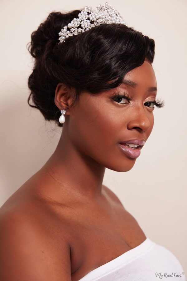Queen Oprah- crystal and pearl beaded Tiara - My Roial Ears LTD