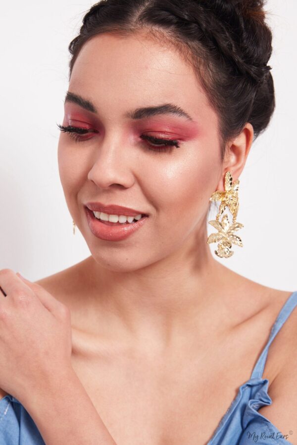 Anthurium- tropical flower statement earrings - My Roial Ears LTD
