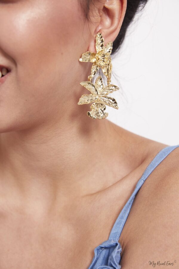 Paris- tropical statement drop earrings - My Roial Ears LTD