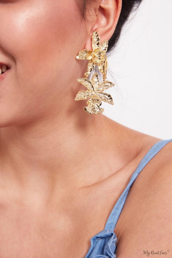 Anthurium- tropical flower statement earrings - My Roial Ears LTD