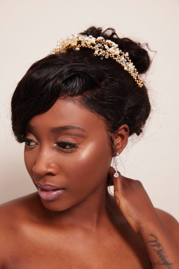 Queen Flo- a golden embellished tiara - My Roial Ears LTD