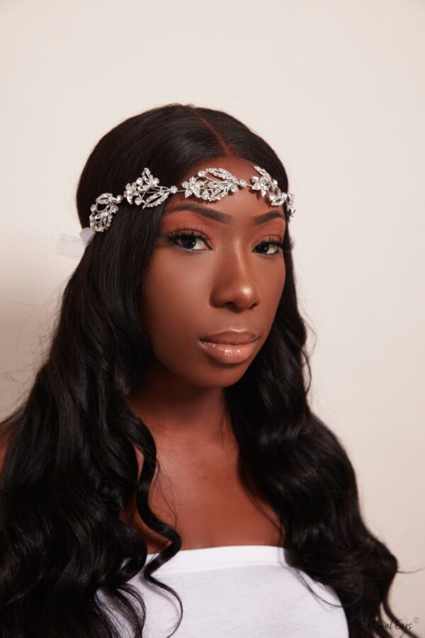 Queen Marian- exquisite silver crystal leaf headband - My Roial Ears LTD