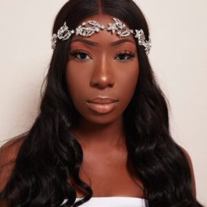 Queen Marian- exquisite silver crystal leaf headband - My Roial Ears LTD