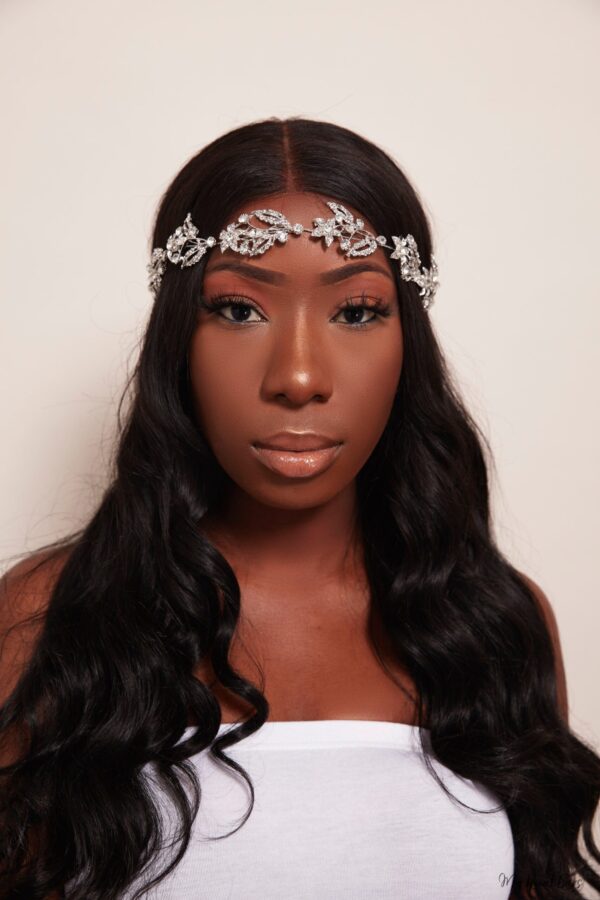 Queen Marian- exquisite silver crystal leaf headband - My Roial Ears LTD