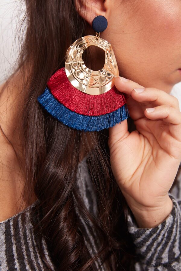 Lantana- Extravagant Tassel Hoop Earrings - My Roial Ears LTD