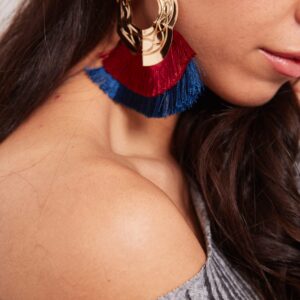 Lantana- Extravagant Tassel Hoop Earrings - My Roial Ears LTD