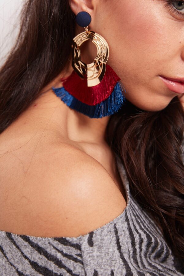 Lantana- Extravagant Tassel Hoop Earrings - My Roial Ears LTD