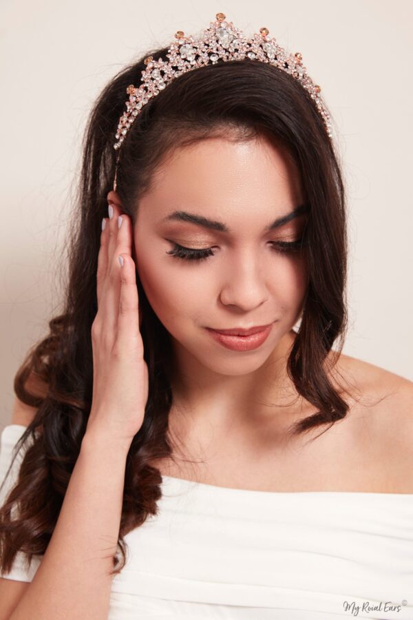 Queen Lorraine Rose Gold- vintage baroque spectacular tiara - My Roial Ears LTD