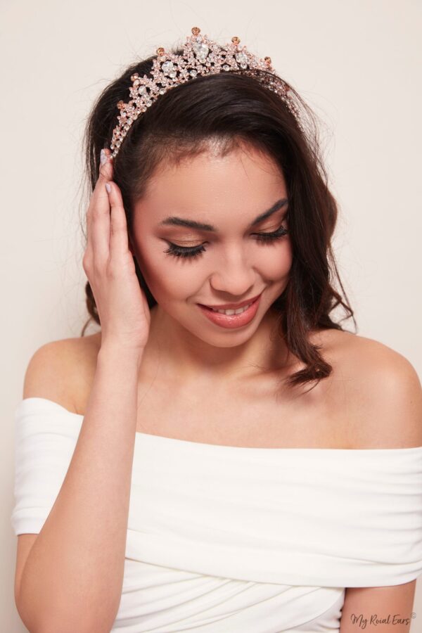 Queen Lorraine Rose Gold- vintage baroque spectacular tiara - My Roial Ears LTD