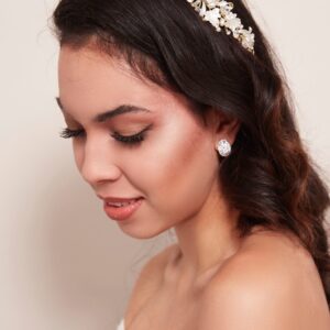 Queen Angle- an exquisite pearl leaf crystal tiara - My Roial Ears LTD