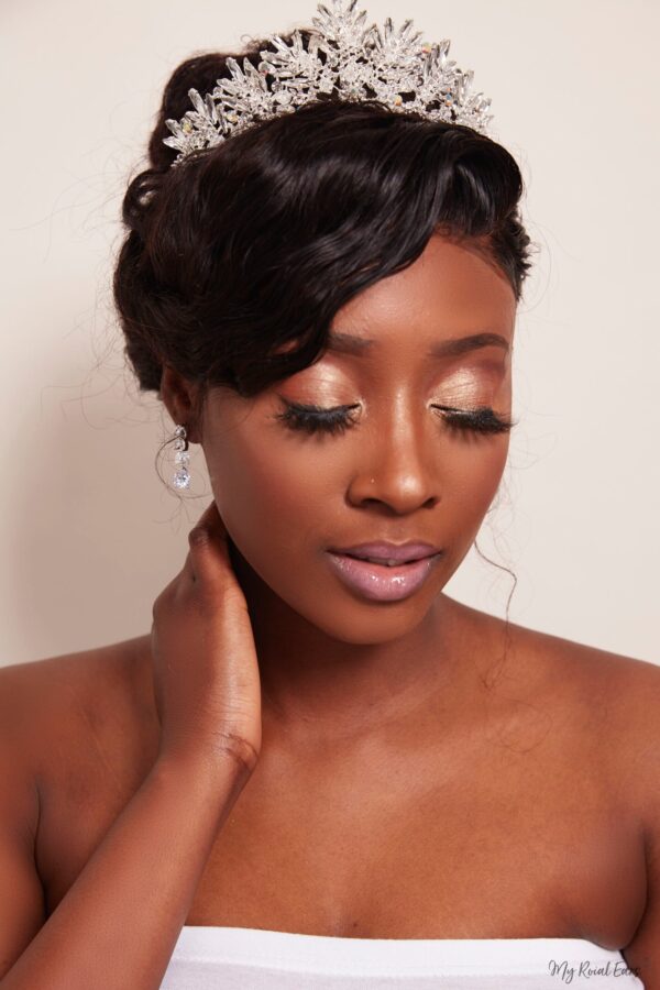 Q.ADRIENNE-charming floral drop bridal earrings - Image 4