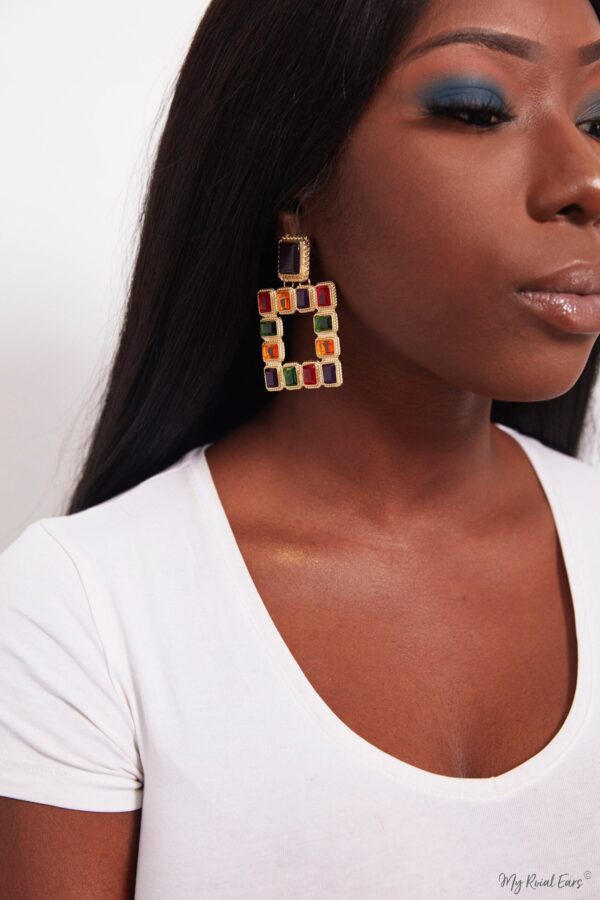 Carnation- multi colour drop earrings - My Roial Ears LTD