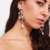 Bell Heather-black and gold love drop earrings - My Roial Ears LTD
