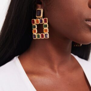 Carnation- multi colour drop earrings - My Roial Ears LTD