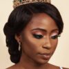 Queen Catherine- gold and green baroque crown and earring set. - My Roial Ears LTD