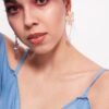 Ajax- gold flower pearl drop earrings - My Roial Ears LTD