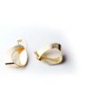 Hermes- gold plated oval statement stud earrings - My Roial Ears LTD