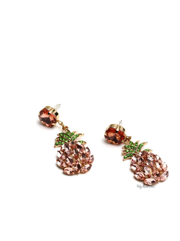 Vitella H- pineapple drop embellished earrings - Image 3