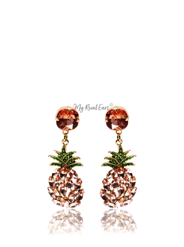 Vitella H- pineapple drop embellished earrings