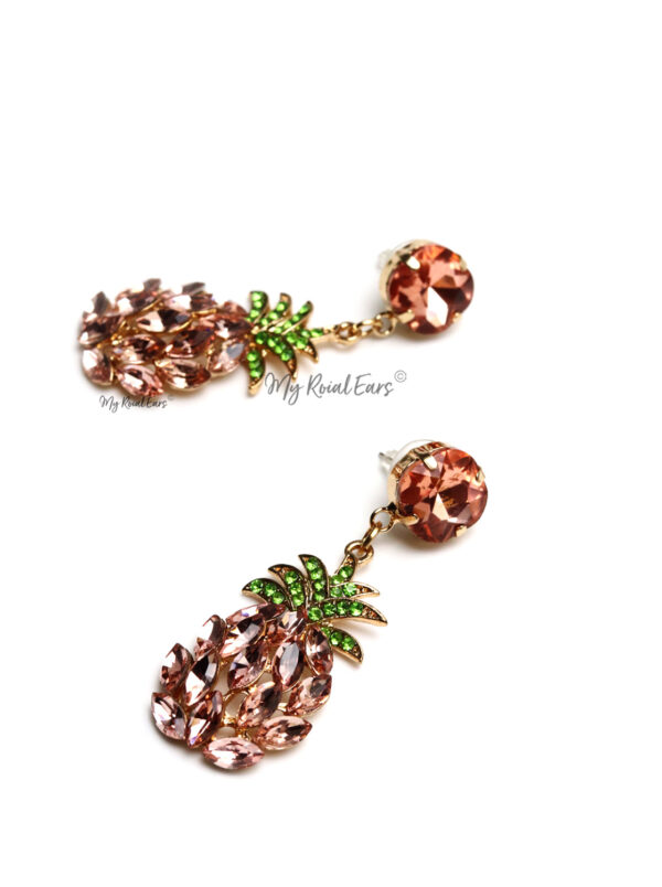 Vitella H- pineapple drop embellished earrings - Image 4