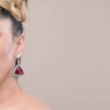 Q.LOUISE-sophisticated triangular dangle drop bridal earrings - My Roial Ears LTD