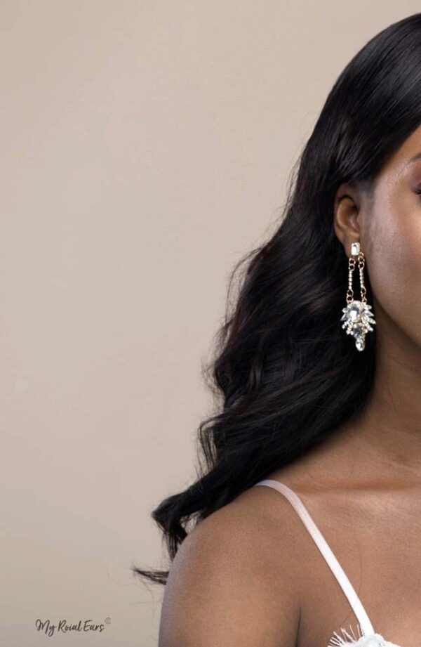 Q ALICE-handmade crystal glass dangle earrings - My Roial Ears LTD
