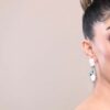 Q WANDA-imperial multi colored crystal pebble bridal earrings - My Roial Ears LTD