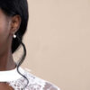 Q.Wanda Pearl-gold and silver plated elegant pearl hook bridal earrings - My Roial Ears LTD