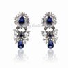 Q.OLGA-stunning blue glass crystal bridal earrings - My Roial Ears LTD