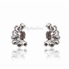 Q.VICTORIA-modern geometric clear crystal bridal stud earrings - My Roial Ears LTD