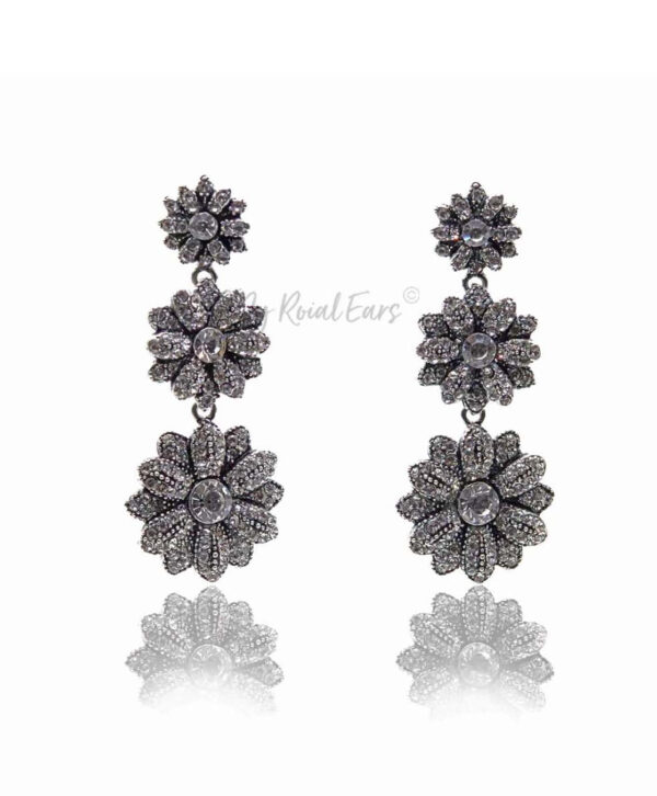 Q Caroline-bridal statement swarovski luxury bridal drop earring - My Roial Ears LTD