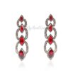 Q.Savannah-long crystal statement drop earrings - My Roial Ears LTD