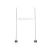 Q.Makeda- lightweight sterling silver chain drop bridal earrings - My Roial Ears LTD