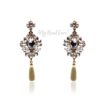 Q.Isobel-stone crystal luxe pearl like bridal drop earrings - My Roial Ears LTD