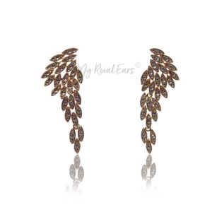 Q.Rosemary-luxury remarkable drop statement bridal earrings - My Roial Ears LTD