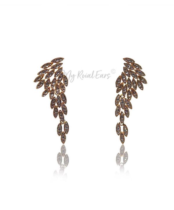 Q.Rosemary-luxury remarkable drop statement bridal earrings - My Roial Ears LTD