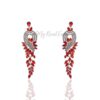Q.Allison Green-exquisite and plated gold lavish bridal earrings - My Roial Ears LTD