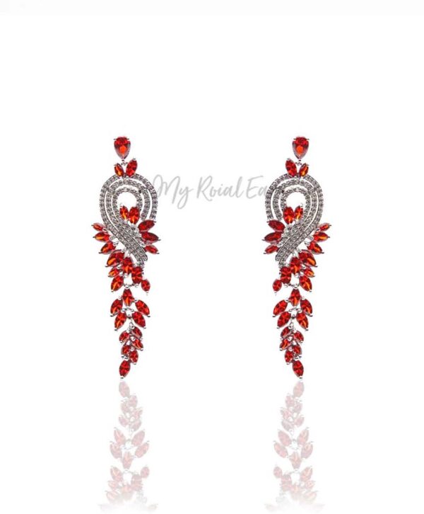 Q.Allison Green-exquisite and plated gold lavish bridal earrings - My Roial Ears LTD