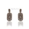 Q.Noor Silver-vintage antique gold dangle drop bridal earring - My Roial Ears LTD