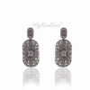 Q.Noor Silver-vintage antique gold dangle drop bridal earring - My Roial Ears LTD
