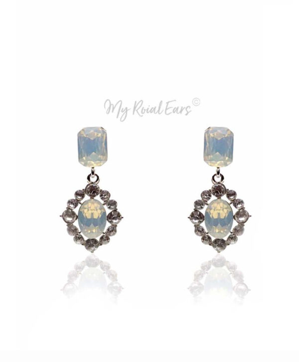 Q.Mia-noble and effortless bridal drop stud earrings - My Roial Ears LTD